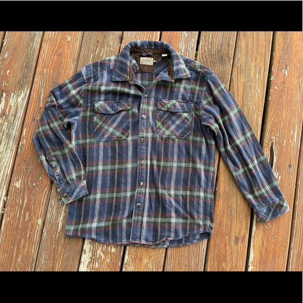 C.E. Schmidt Workwear Plaid Heavy Flannel Shirt Size Medium
